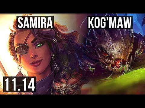 SAMIRA & Maokai vs KOG'MAW & Lulu (ADC) | 66% winrate, 14/3/14, Godlike | KR Diamond | v11.14