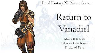 FFXI Monk Belt Tests - Purple Belt / Brown Belt - Private Server