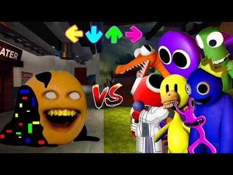 FNF New Rainbow Friends 3D All Characters Vs Annoying Orange Pibby Friday Night Funkin Mods 2022