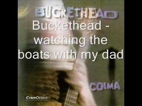 Buckethead watching the boats with my dad