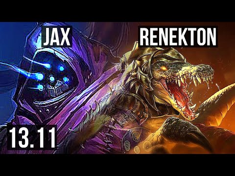 JAX vs RENEKTON (TOP) | 0/1/10, 800+ games | KR Master | 13.11