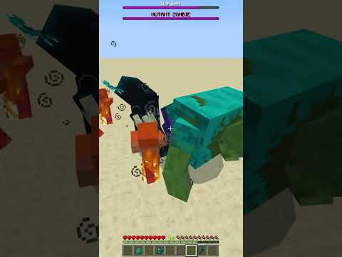 Grass_Block shorts - Warden vs Mutant Zombie / Minecraft Mob Battle