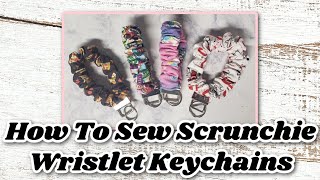 EASY How To Sew Scrunchie Wristlet Keychain / Scrunchie DIY / Etsy Studio VLOG / Launching New Items