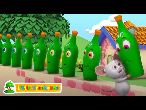 Diez botellas verdes | Contando numeros | Rimas infantiles | Musica para niños | Videos educativos