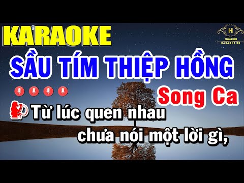 Sầu Tím Thiệp Hồng Karaoke Song Ca Nhạc Sống | Trọng Hiếu