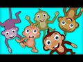 Five Little Monkeys Jumping On The Bed More Kids Songs And Nursery Rhymes For Babies HooplaKidz