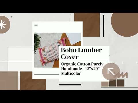 Red embroidery floral design handloom cushion cover set, siz...