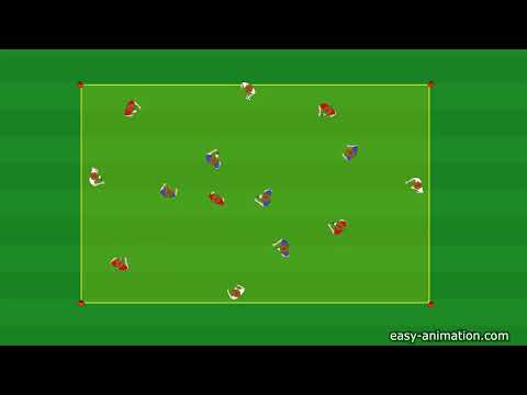 "Fußball - Positionsspiele" - Trainingsübungen - 5 gegen 5 + 4 neutrale Spieler