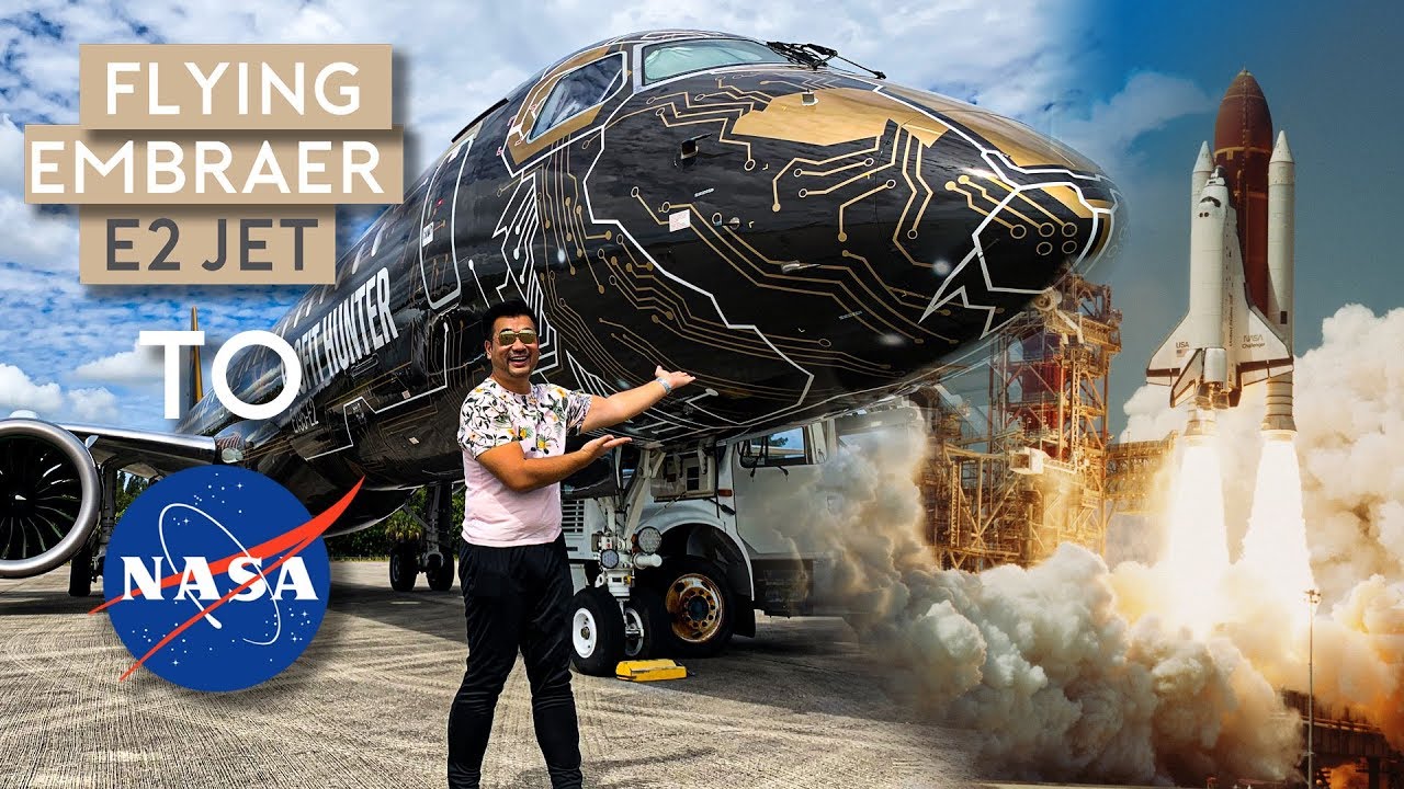 Flying Embraer E195-E2 Jet to NASA Space Center