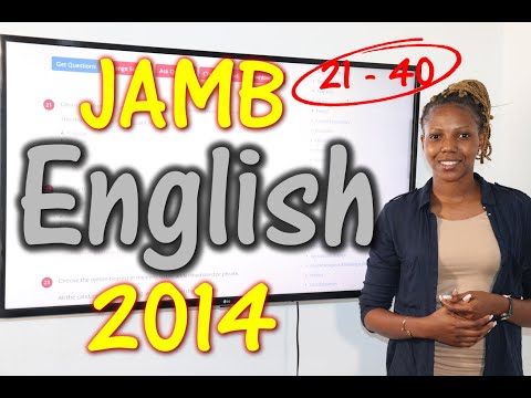 JAMB CBT English 2014 Past Questions 21 - 40