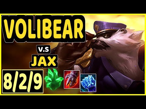 VOLIBEAR vs JAX - 8/2/9 KDA TOP GAMEPLAY - EUW Ranked DIAMOND