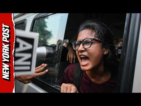 New York Post coverage of Indian police detaining a student leader during Cockroach Movement protests