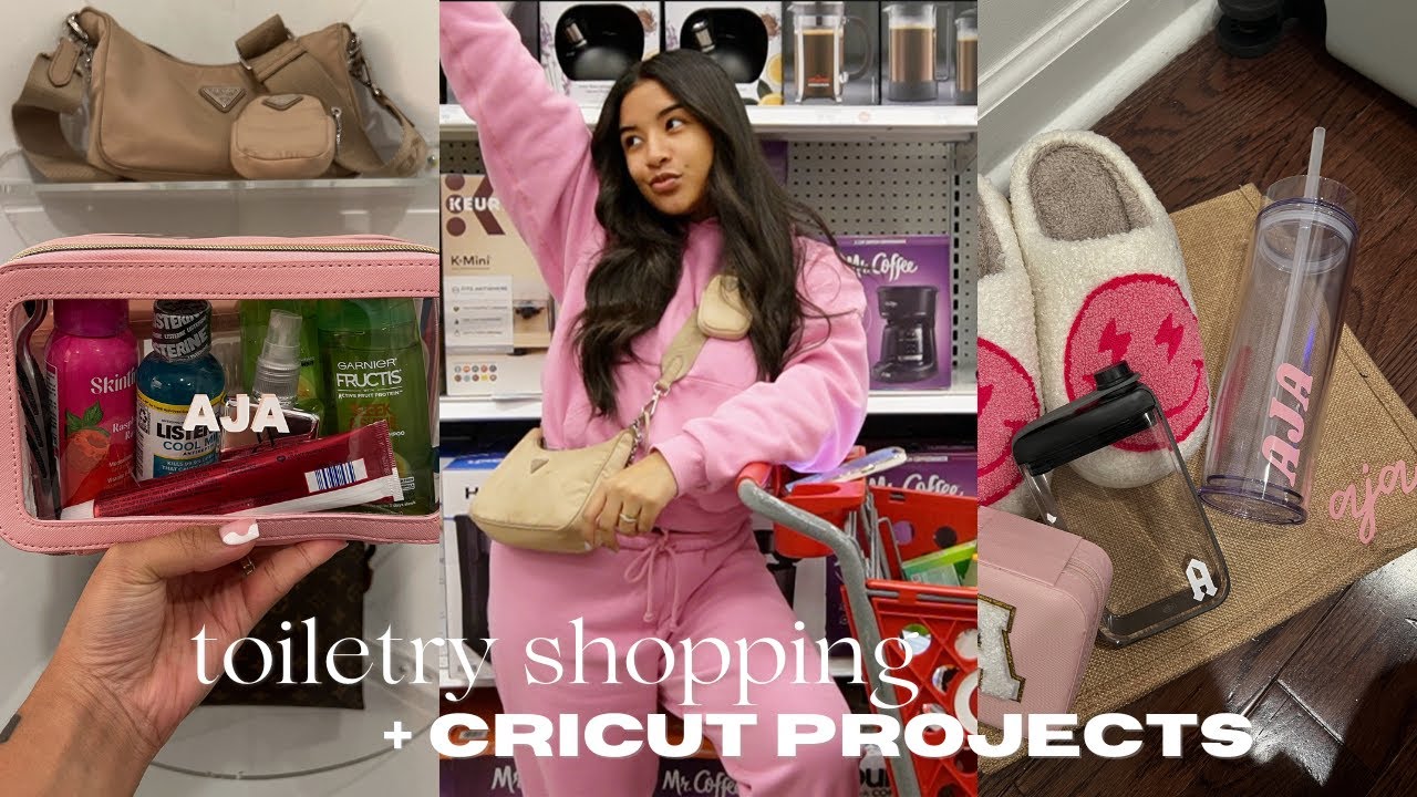 COME TOILETRY SHOPPING WITH ME + CRICUT DIY 30TH BIRTHDAY GIFTBAGS | MINI VLOG
