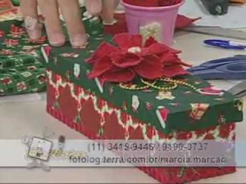 Estilotex - Ateliê na TV - Caixinha de natal com pétalas em feltro