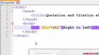 HTML Tutorials - 5 - Quotations and Citation elements