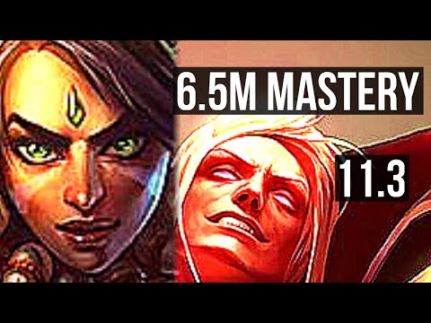NIDALEE vs VLADIMIR (TOP) | 6.5M mastery, 3/0/7, 2800+ games | NA Master | v11.3