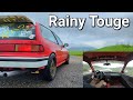 Kanjo Touge 1991 EF Civic B16 Rain Mountain Run Cruise Pulls POV Cockpit View