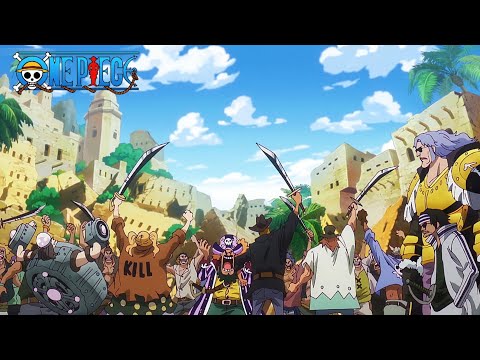 Don Krieg, Gin, and Pearl Arrive At Pirate Island Hachinosu (English Sub)