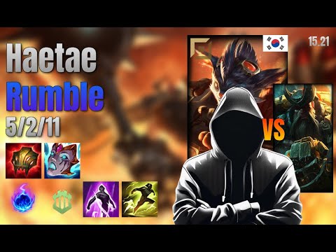 Haetae Top Rumble vs Gangplank lol KR solo rank Full Game 15.21 | 해태 럼블 vs 갱플랭크