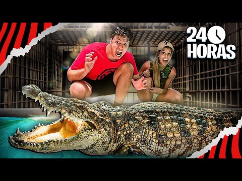 WE GOT TRAPPED IN THE ALBINO ALLIGATOR'S CAGE!