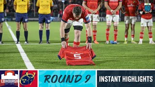Edinburgh v Munster | Instant Highlights | Round 9 | URC 2022/23 Edinburgh v Munster | Instant Highlights | Round 9 | URC 2022/23