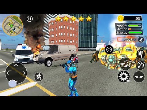 Rope Captain Hero Crime City - Flying Hero Ninja Gangster City Battle | Android GamePlay
