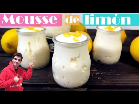 MOUSSE de LIMÓN,😍🍋😋 POSTRE MUY FÁCIL RÁPIDO y CREMOSOMousse de limón Receta # 397