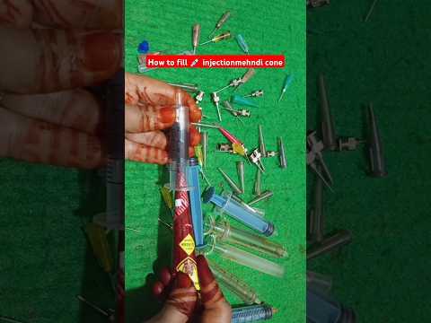 😍How to fill Injection 💉Mehndi Cone #shorts #injection #mehandi #treanding #mehandidesign #tiktok