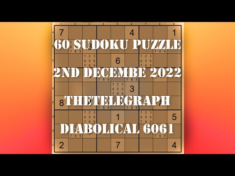 60 Sudoku Puzzle The Telegraph   Diabolical 02 12 22