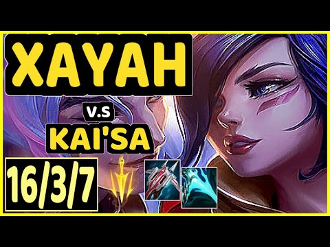 XAYAH vs KAI'SA - 16/3/7 KDA BOTTOM ADC GAMEPLAY - BR Ranked MASTER