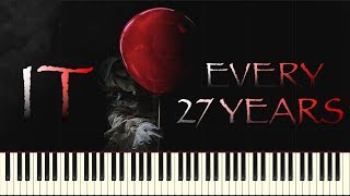 Stephen King's IT - Every 27 Years | Benjamin Wallfisch (Piano Tutorial Synthesia)