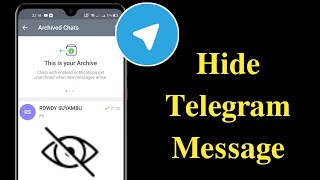 How to hide chat in the Telegram app | How to hide telegram chats (2024)