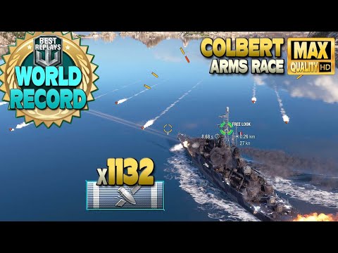 Cruiser Colbert: Damage world record (Arms race) - World of Warships