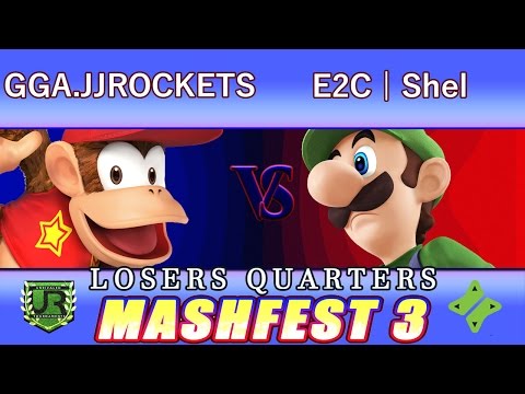 Mashfest 3  LOSERS QUARTERS - GGA.JJROCKETS (Diddy Kong) vs E2C | Shel (Luigi)