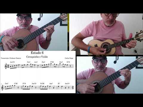 Estudo 6/20 de partitura para cavaquinho e violão