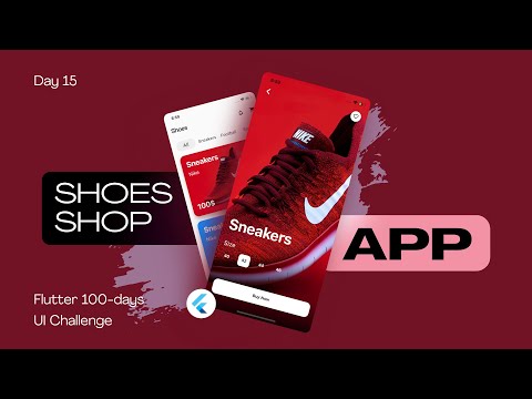 Flutter UI Tutorial | Shopping Application UI Design and Animation - day 15