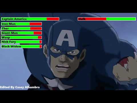The Ultimate Avengers (2006) Final Battle with healthbars