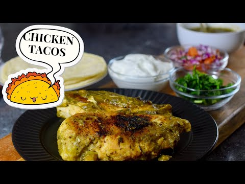 Chicken Tacos with Tomatillo Salsa recipe | Mexican style Tacos recipe | Father's Day Recipe