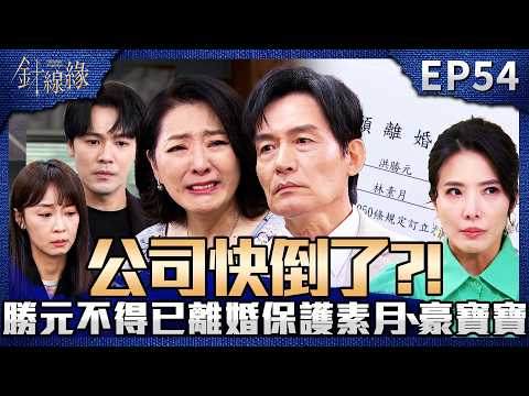 針線緣 EP54 完整版｜公司面臨倒閉危機勝元不得已跟素月離婚！同時是保護志豪的孩子！俊傑心疼佩珊竟改變主意不娶了！但黃建龍死咬紘大不肯收手！｜Stitched Together｜【赫蒂法莊園】