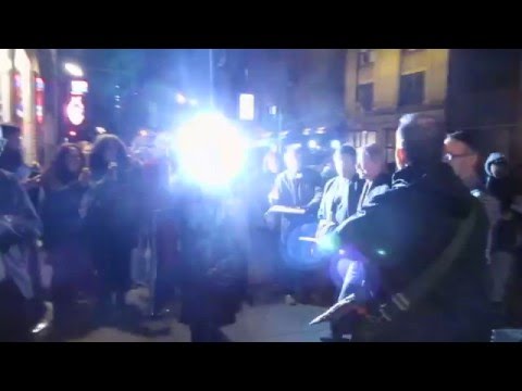 David Bowie's last public appearance arriving at the world premiere of Lazarus 12/7/15