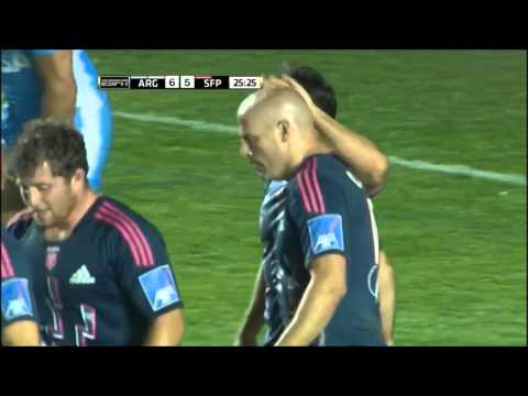 Felipe Contepomi pass sets up great Stade Français try