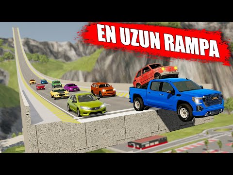 I JUMPED OFF THE LONGEST RAMP AND SET A TRAPPING FOR CARS // BeamNG.drive