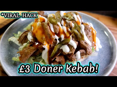 £3 HOMEMADE DONER KEBAB! Trying the viral TikTok hack
