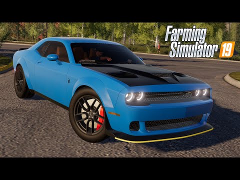 Dodge Challenger Hellcat Redeye - Farming Simulator 2019 [FS19 LS 19 Car Vehicle Mod] #gaming #games