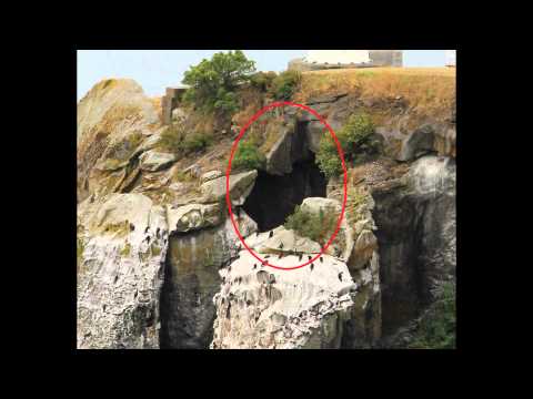 Batman's secret bat cave on a small island, real life proof!