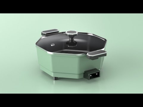 6L electric cooking pot with bakelite handles & knob
