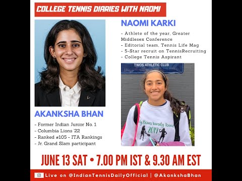 College Tennis Diaries with Naomi: Guest speaker - Akanksha Bhan