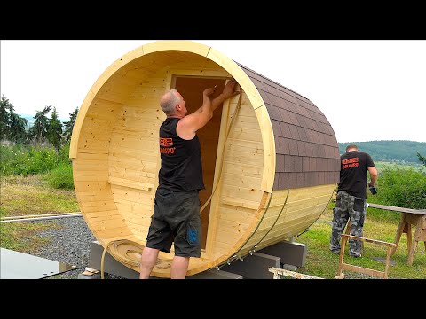 3 Men Build a Perfect Barrel Sauna in Only 6 Hours