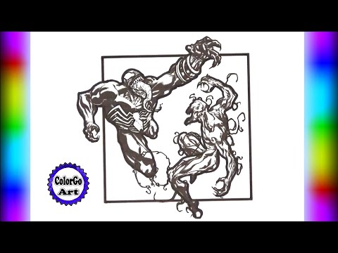 Terrifying Fight Between VENOM and CARNAGE Coloring Pages/VENOM Coloring/Elektronomia - Sky High NCS