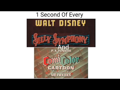 1 Second Of Every Disney Silly Symphony (1929-1939) And Iwerks ComiColor Cartoons (1933-1936)